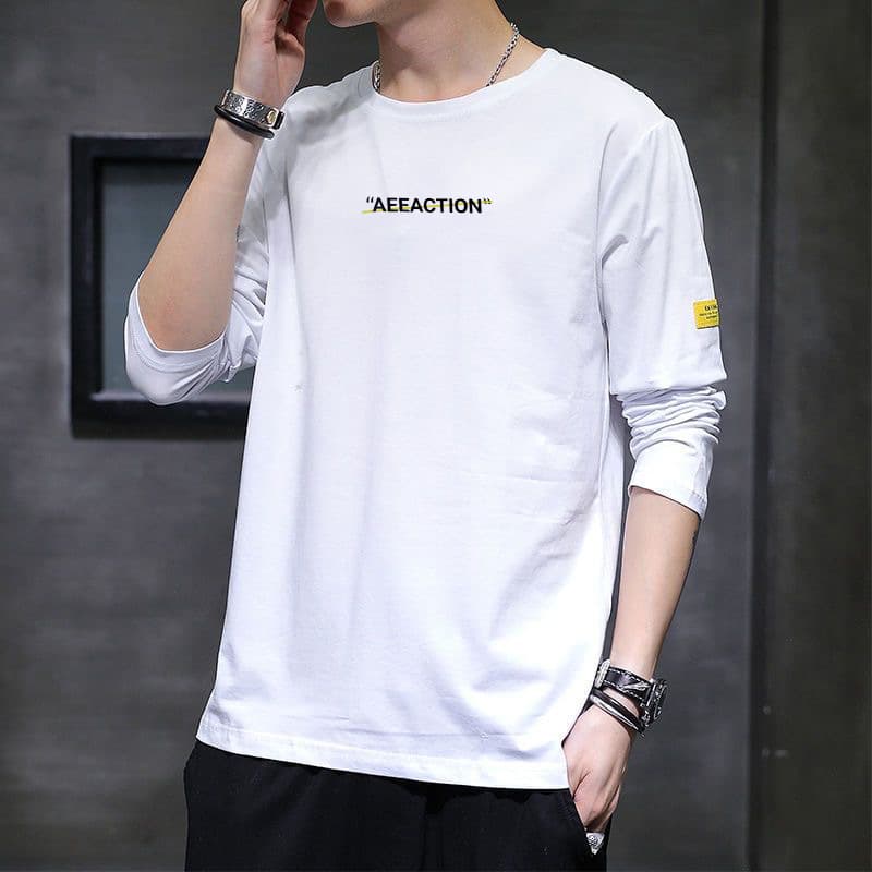 ロンT シンプル文字デザイン ロングTシャツ