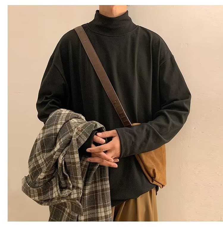 ロンT あったかハイネックロンT