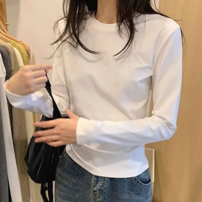 ロンT シンプル長袖カットソー