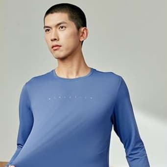 ロンT 吸汗速乾メッシュ素材スポーツロングTシャツ