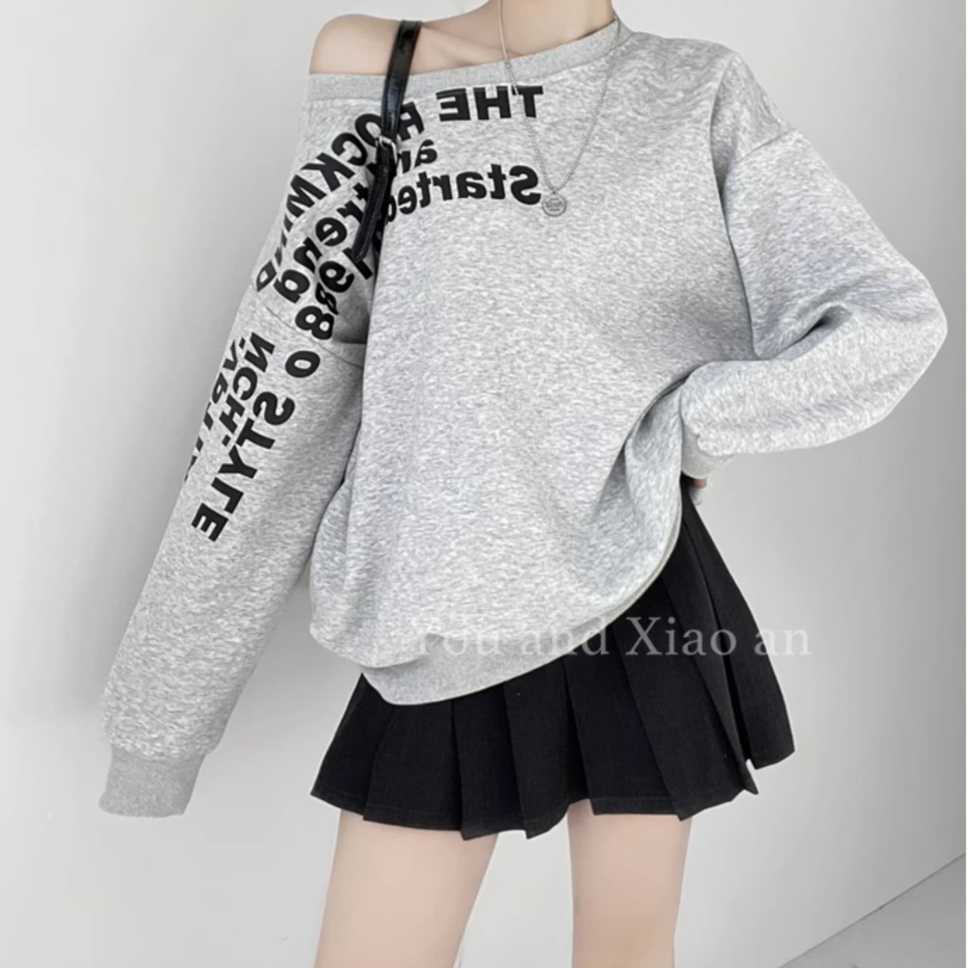 ロンT ゆったりカジュアル厚手ロングTシャツ