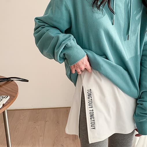 サイドスリット入り ゆるシルエット ロンT