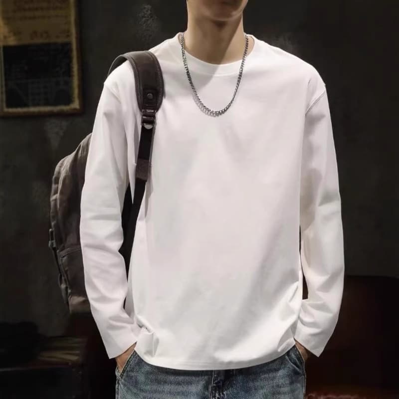 ロンT シンプル上質ロングTシャツ