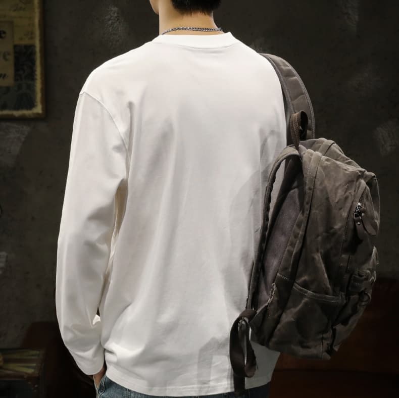ロンT シンプル上質ロングTシャツ