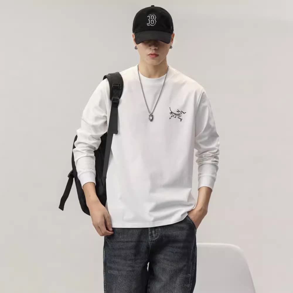 ロンT 恐竜モチーフ カジュアル 長袖シャツ