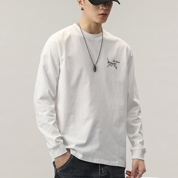 ロンT 恐竜モチーフ カジュアル 長袖シャツ