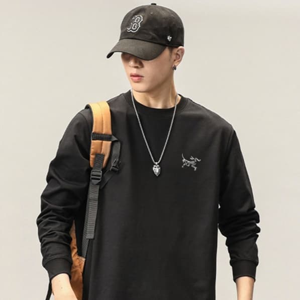 ロンT 恐竜モチーフ カジュアル 長袖シャツ