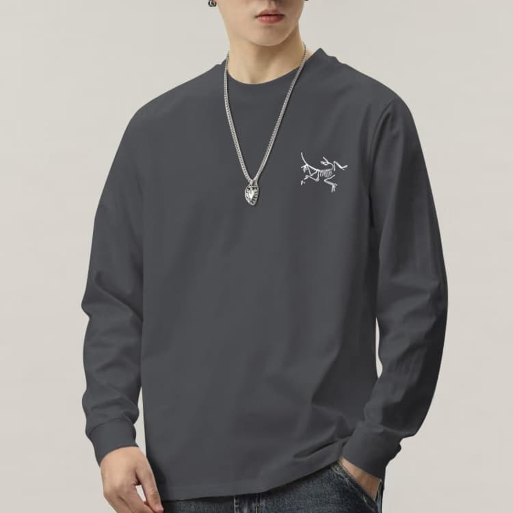 ロンT 恐竜モチーフ カジュアル 長袖シャツ