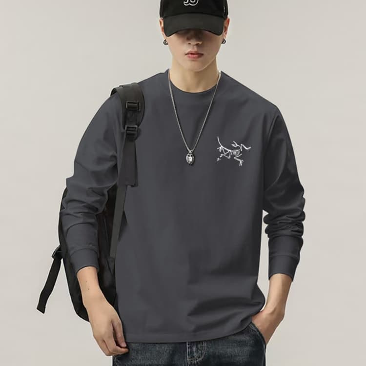 ロンT 恐竜モチーフ カジュアル 長袖シャツ