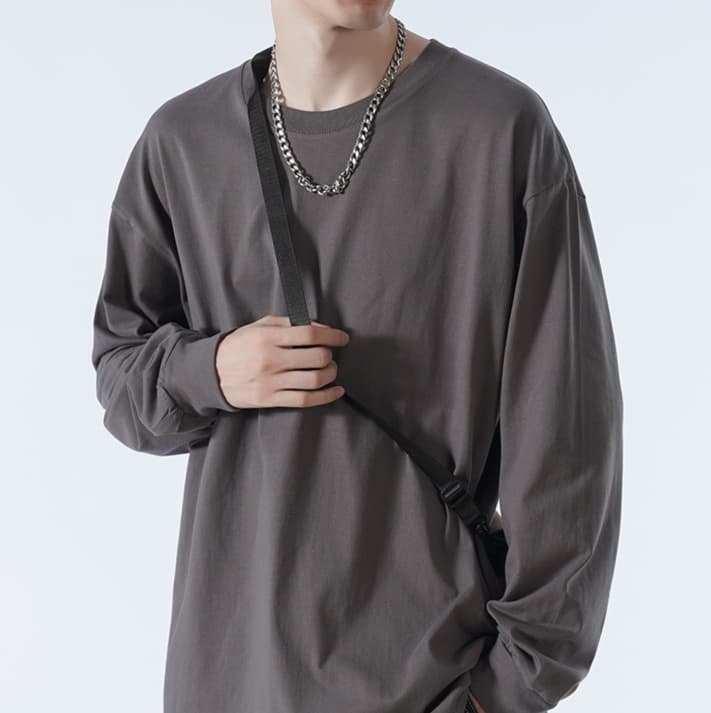 ロンT オーバーサイズ シンプル ロンＴ
