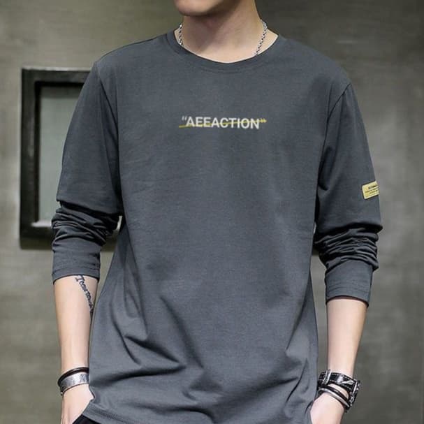 ロンT シンプル文字デザイン ロングTシャツ