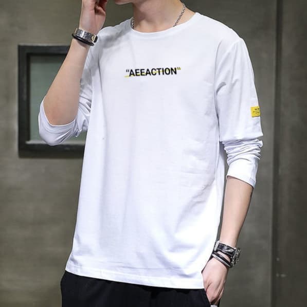 ロンT シンプル文字デザイン ロングTシャツ