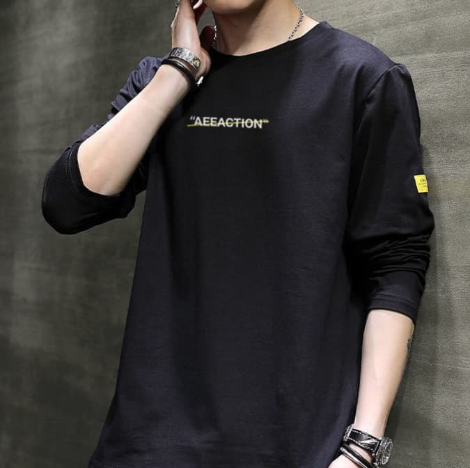 ロンT シンプル文字デザイン ロングTシャツ