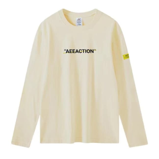 ロンT シンプル文字デザイン ロングTシャツ