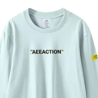 ロンT シンプル文字デザイン ロングTシャツ
