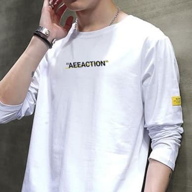 ロンT シンプル文字デザイン ロングTシャツ