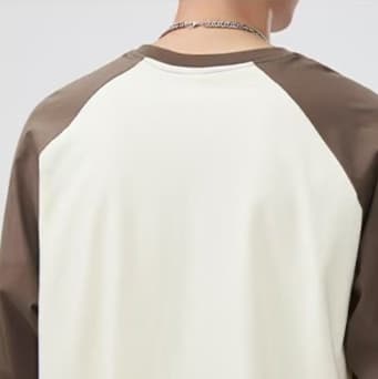 ロンT シンプル切替デザイン ゆったりロンＴ