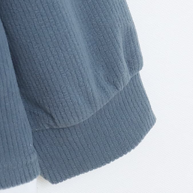 ロンT 重ね着風 裏起毛あったかロングカットソー