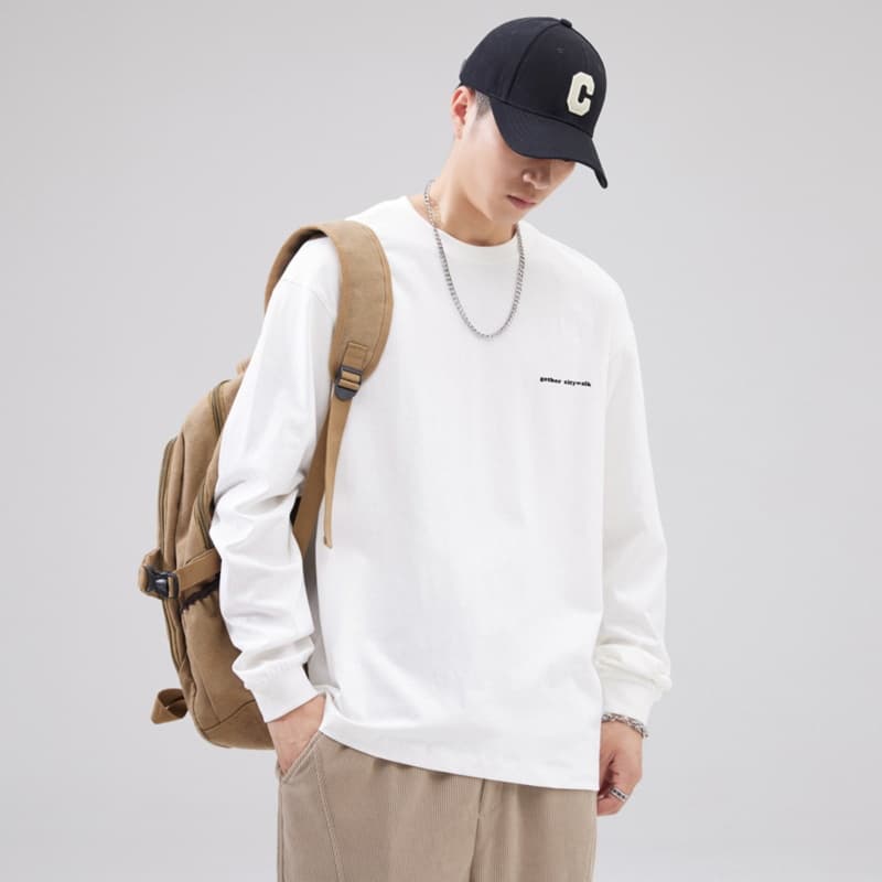 ロンT シンプル上質 コットン ロンT