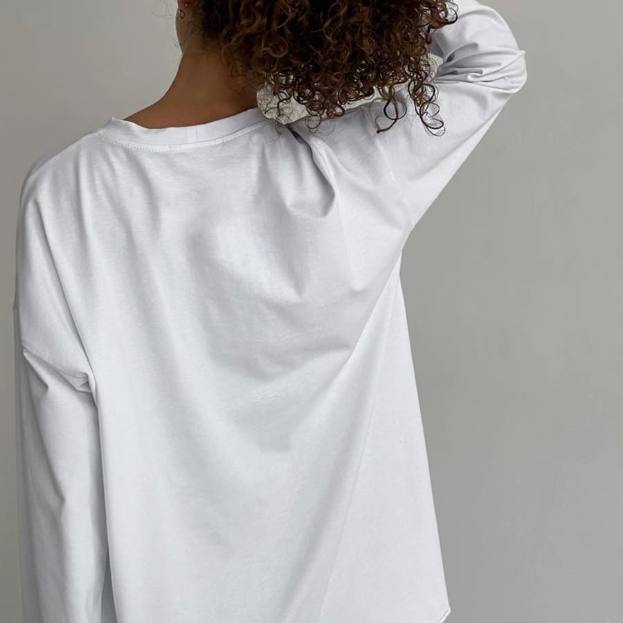 ロンT ゆったりオーバーサイズ スウェット長袖シャツ