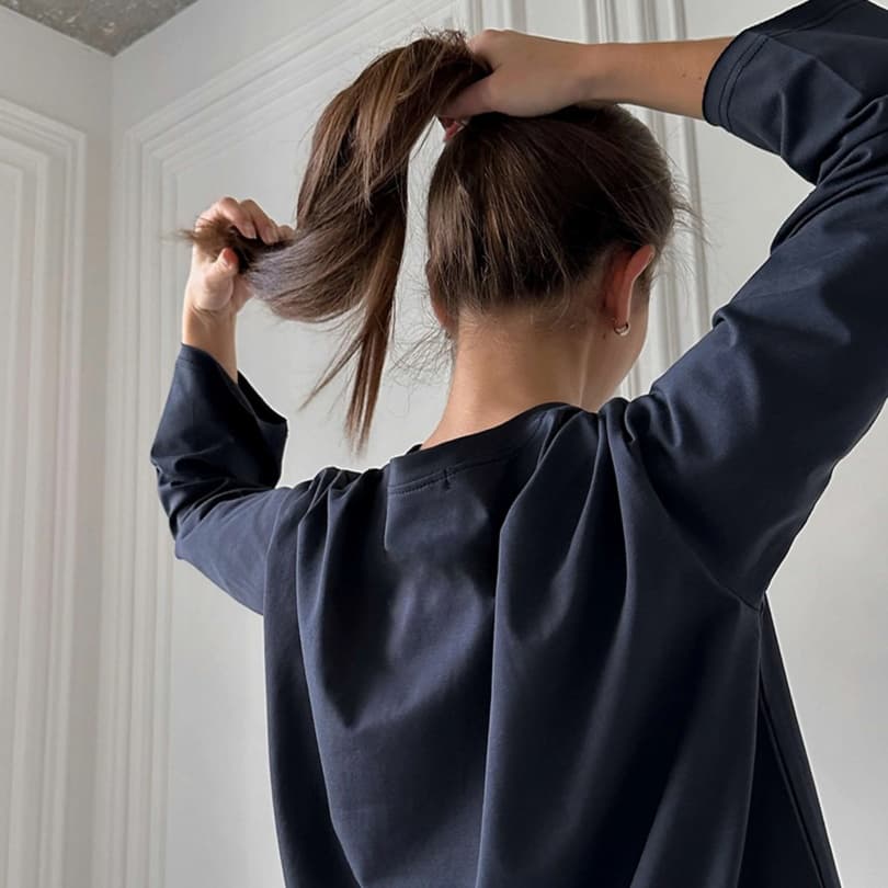 ロンT ゆったりオーバーサイズ スウェット長袖シャツ