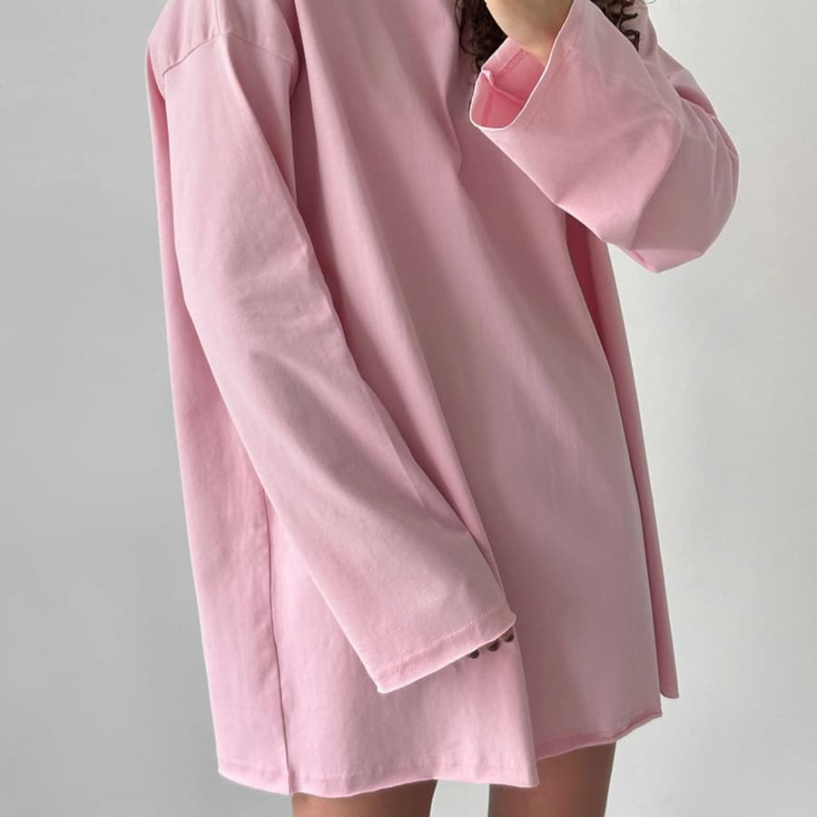 ロンT ゆったりオーバーサイズ スウェット長袖シャツ