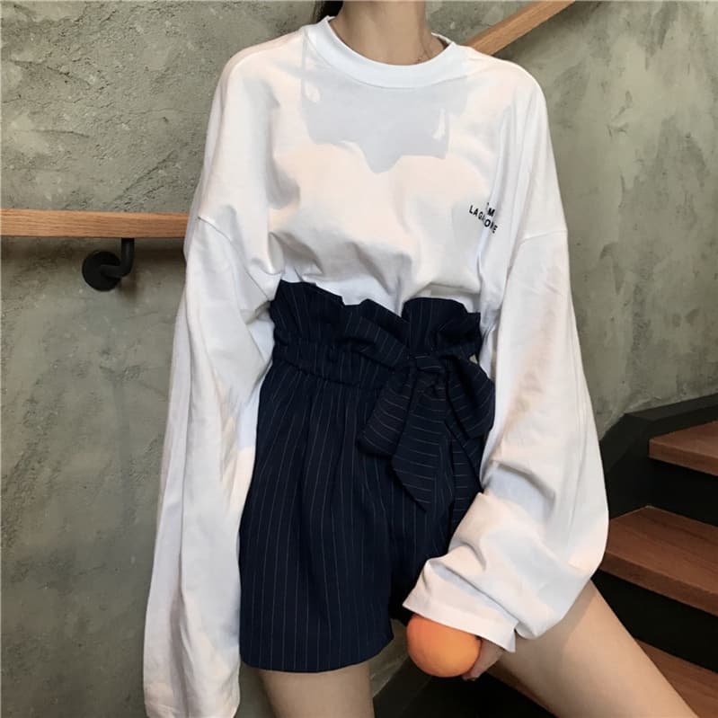 シンプル ロゴ入り コットン ロンT
