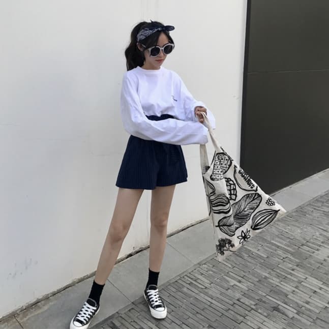 シンプル ロゴ入り コットン ロンT