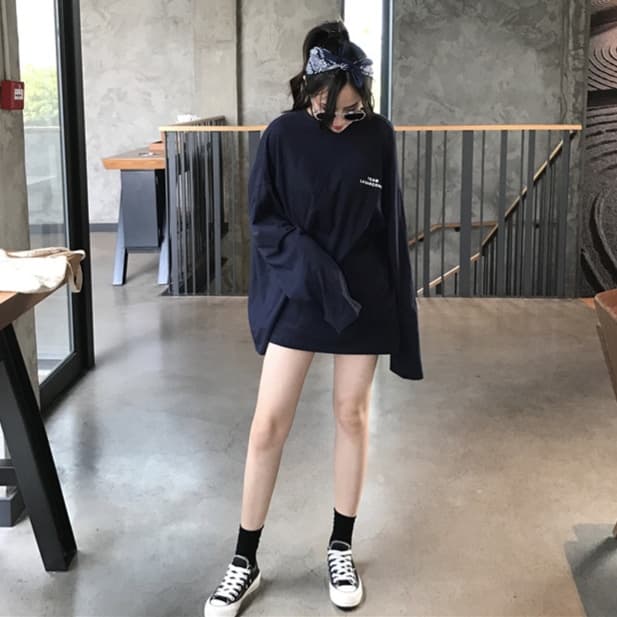 シンプル ロゴ入り コットン ロンT