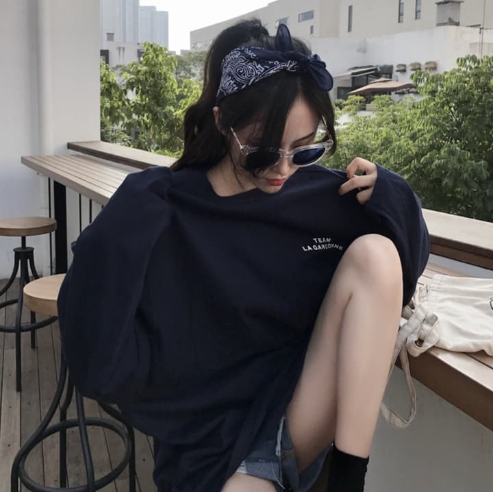 シンプル ロゴ入り コットン ロンT