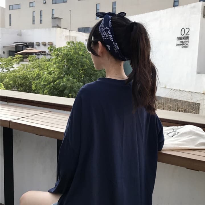 シンプル ロゴ入り コットン ロンT
