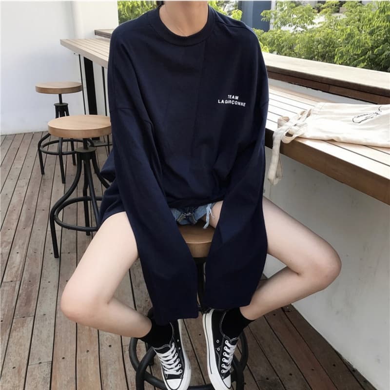 シンプル ロゴ入り コットン ロンT