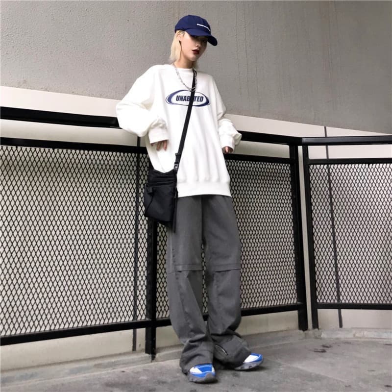 ロンT ユニシルエット カジュアル トレーナー