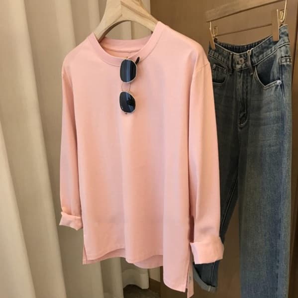 なめらかコットン 贅沢ゆる着ロンTシャツ