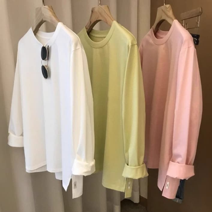 なめらかコットン 贅沢ゆる着ロンTシャツ