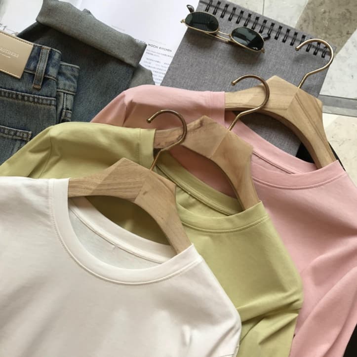 なめらかコットン 贅沢ゆる着ロンTシャツ