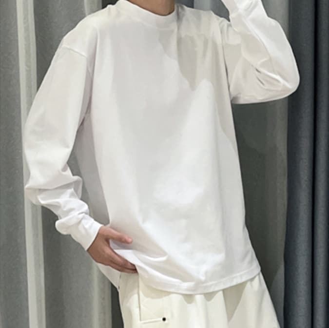 ロンT ゆったり着こなし カジュアル 無地 長袖