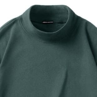 ロンT シンプル ハイネック あったか綿混ロンＴ