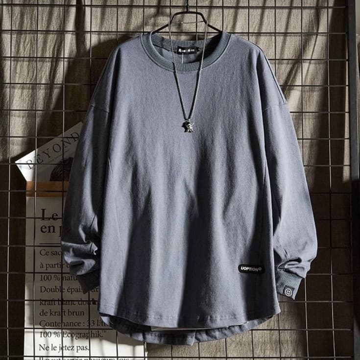 ロンT シンプルデザイン ベーシックロングTシャツ