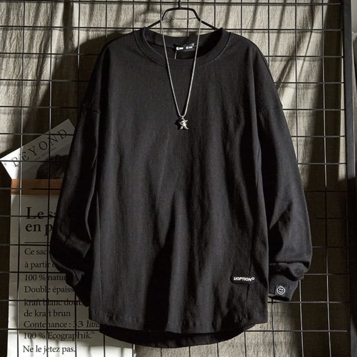 ロンT シンプルデザイン ベーシックロングTシャツ