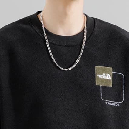 ロンT 肘当て付き カジュアル スウェット