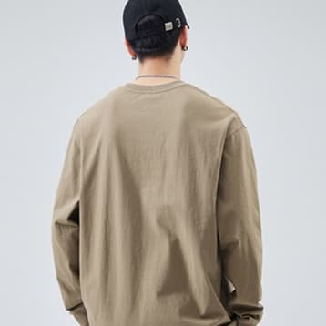 ロンT 立体エンボス加工 ロングスリーブ カットソー