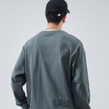 ロンT 立体エンボス加工 ロングスリーブ カットソー