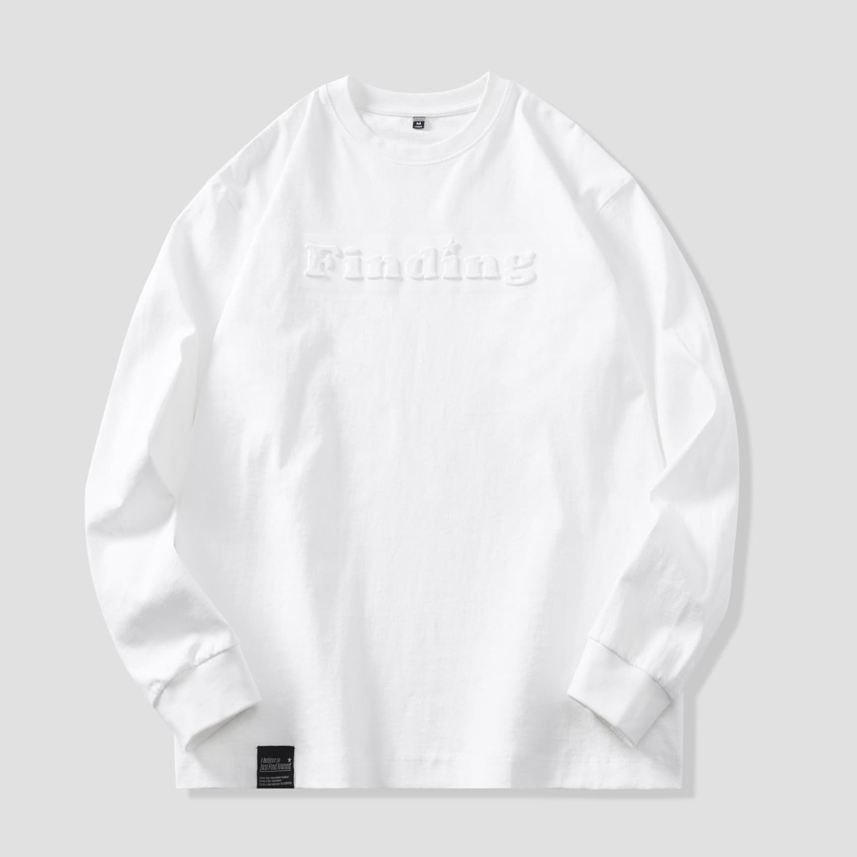 ロンT 立体エンボス加工 ロングスリーブ カットソー