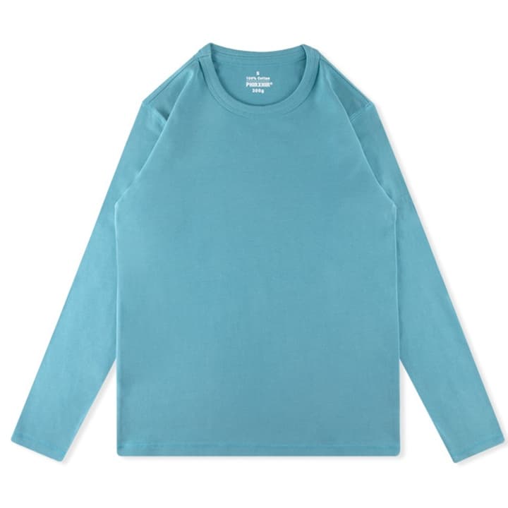 ロンT 重厚感溢れる純綿長袖シャツ