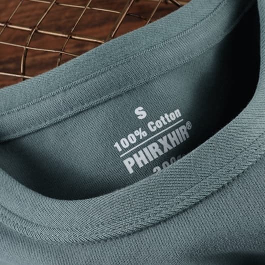 ロンT 重厚感溢れる純綿長袖シャツ