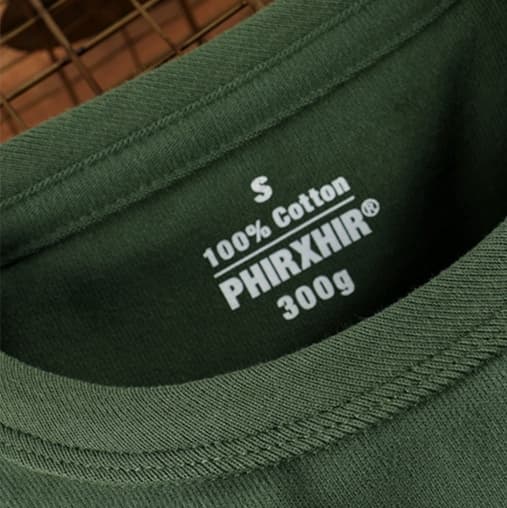 ロンT 重厚感溢れる純綿長袖シャツ