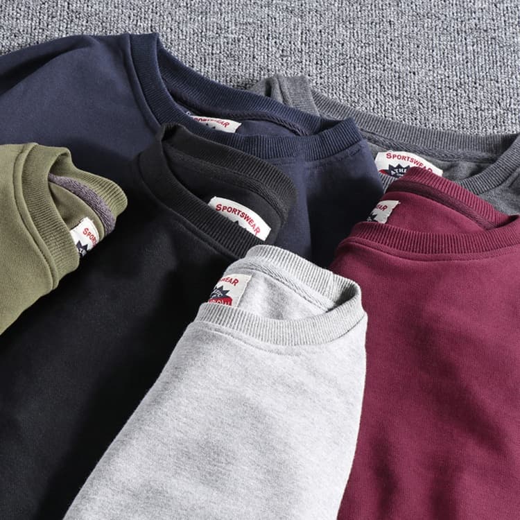 ロンT 定番 裏起毛 あったか スウェット トレーナー