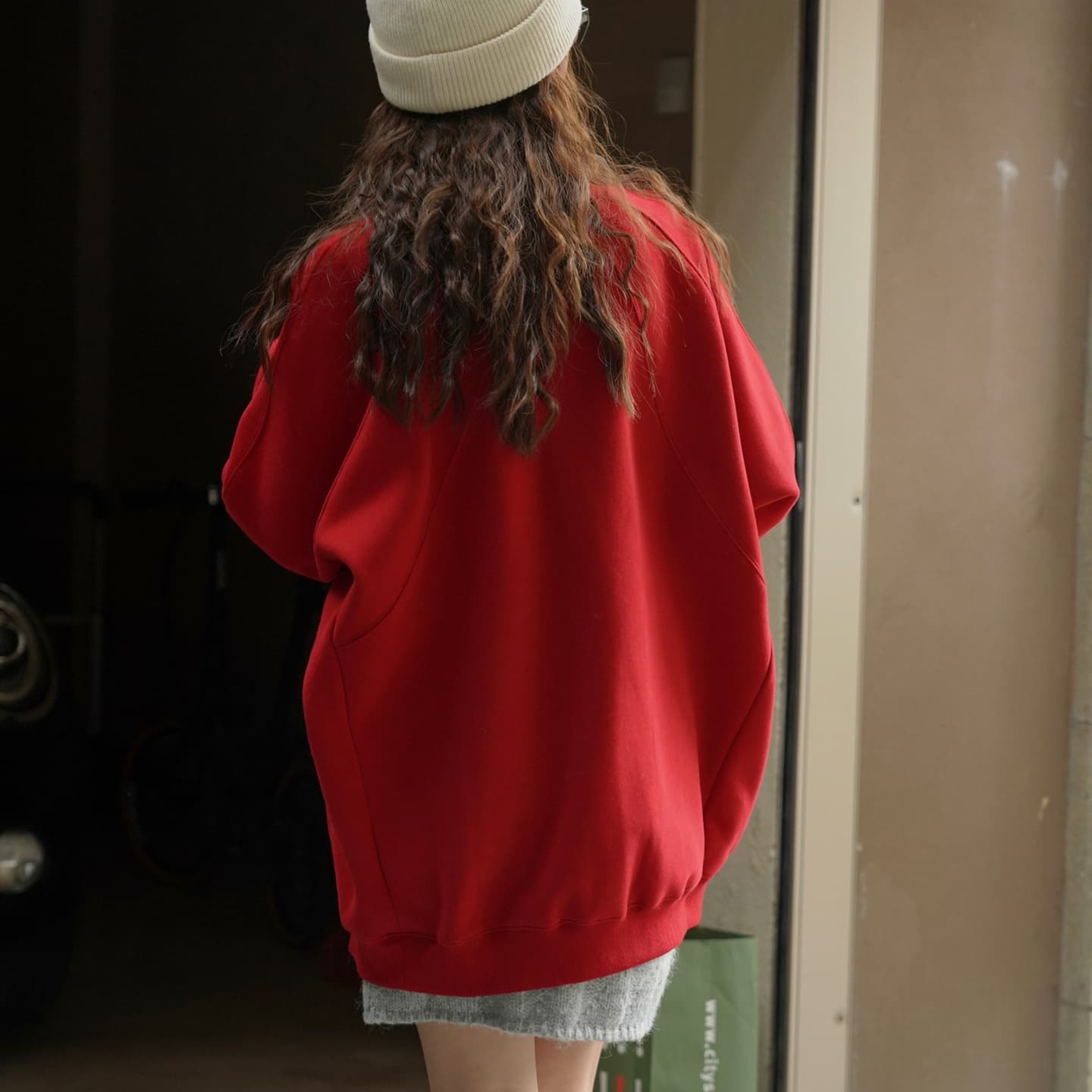 ロンT ゆったりシルエット 裏起毛トレーナー