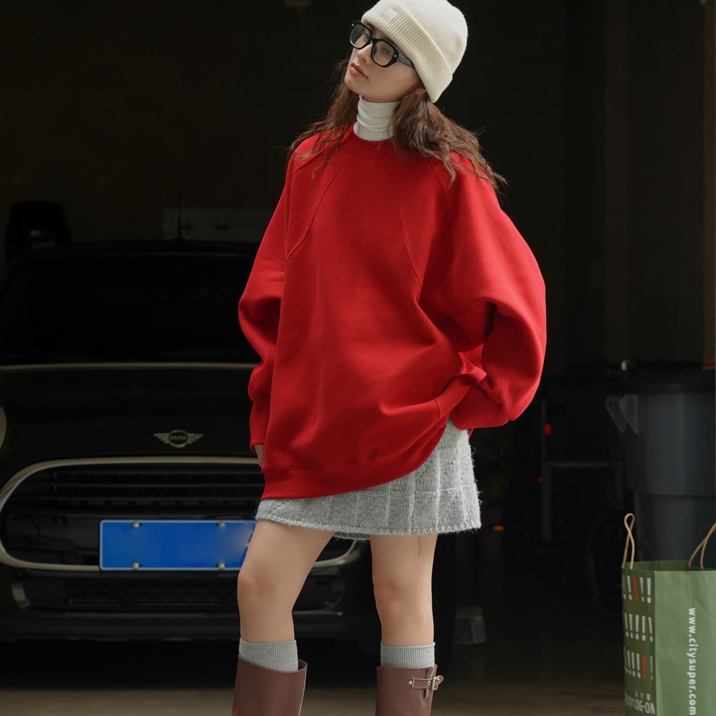 ロンT ゆったりシルエット 裏起毛トレーナー